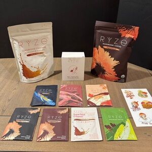 Mushroom Coffee with Probiotic Creamer and 7 Variety Mini Pac Flavors : NEW